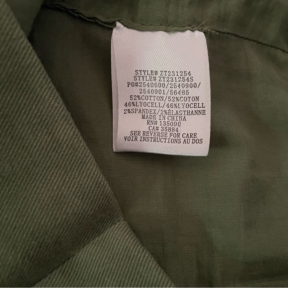 Z Supply mika cotton twill tank square neck corset crop size medium olive green - Picture 13 of 14